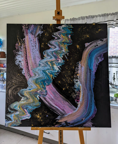 Oversized Colour Crash Art Piece